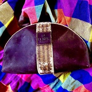 FENDI Vintage Black Cosmetic Pouch ~Missing Zipper Pulls YET Functional!